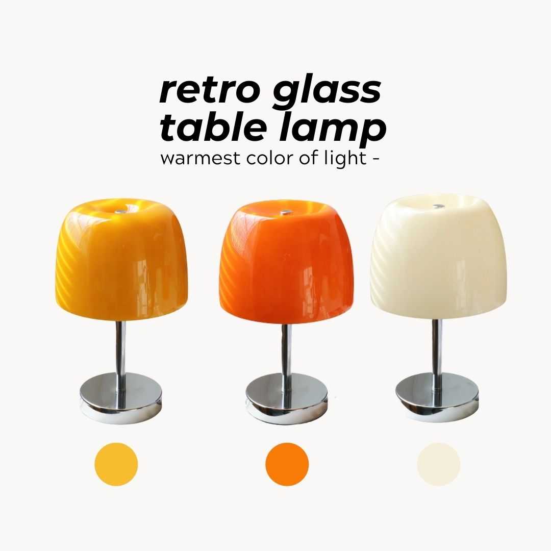 RETRO GLASS TABLE LAMP