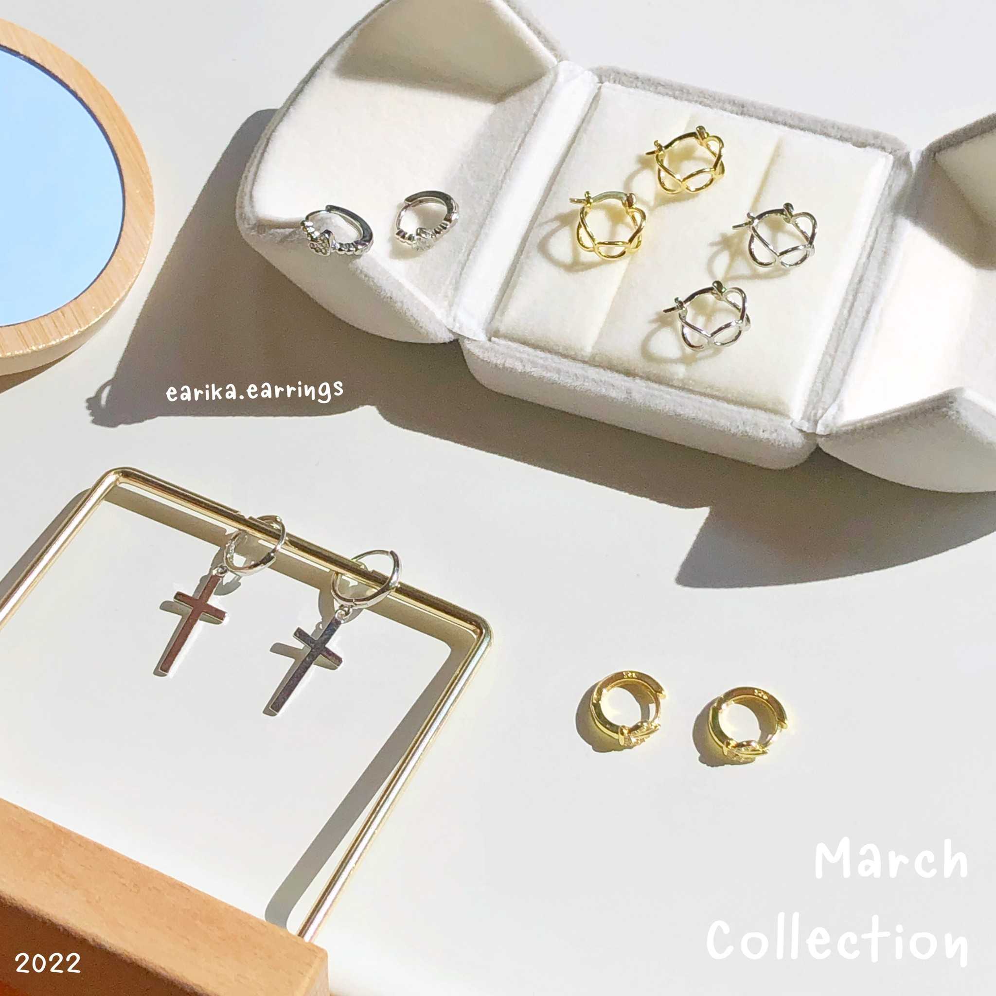 earika.earrings - ต่างหูเงินแท้ S92.5 คอลเลคชั่นต้นเดือนมีนาคม 2022 (1) เหมาะสำหรับคนแพ้ง่าย