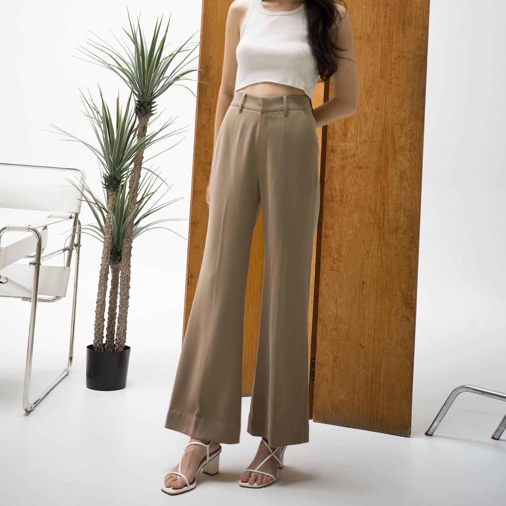 Classic Flare Pants - Medium Brown