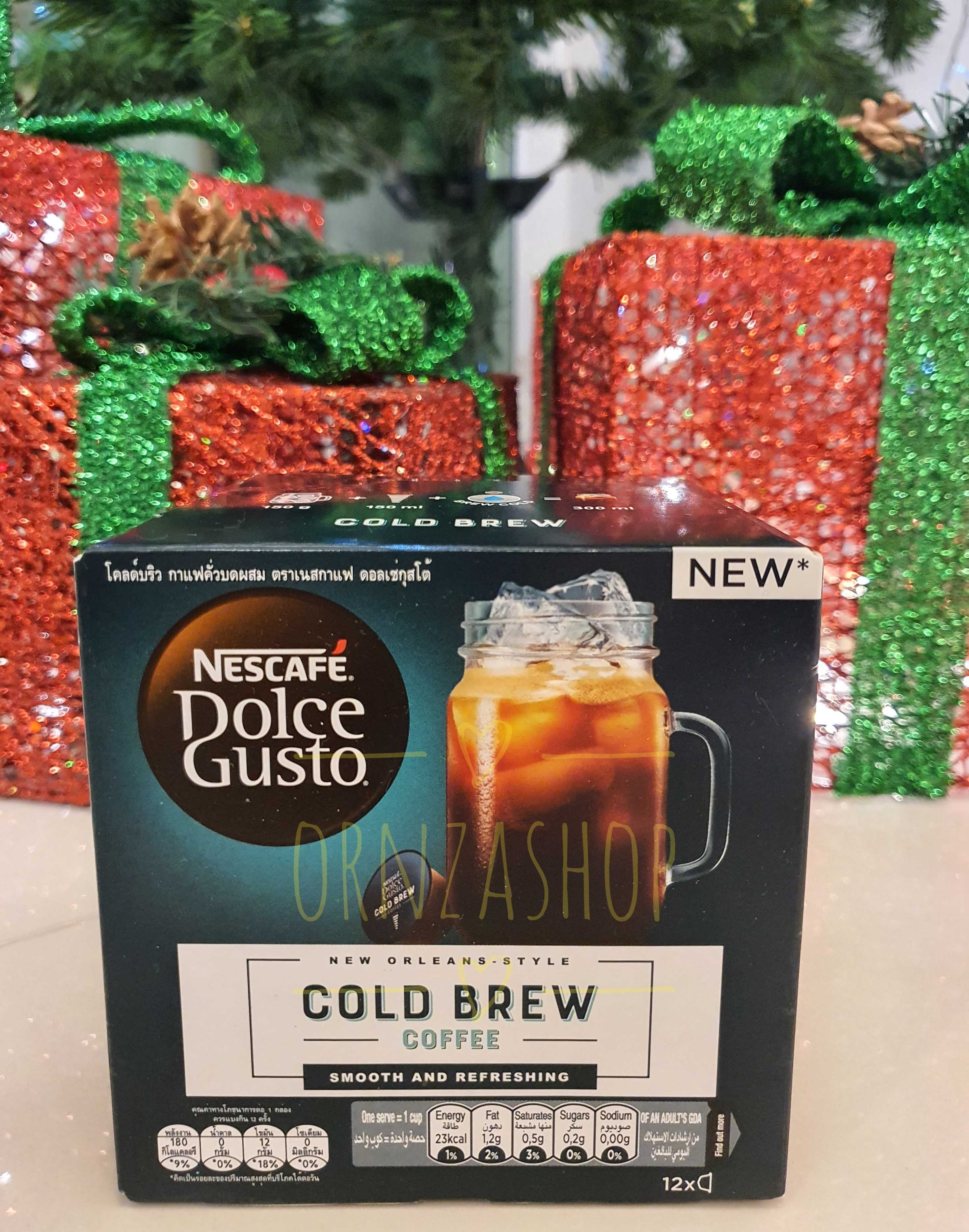 COLD BREW Dolce Gusto แคปซูลกาแฟ สำหรับเครื่องชงกาแฟของ Dolce Gusto 1 กล่องมี 12 แคปซูล
