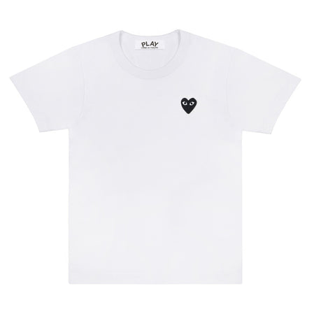 Play Comme Des Garcons -- เสื้อยืด Play Comme พื้นขาวหัวใจดำ