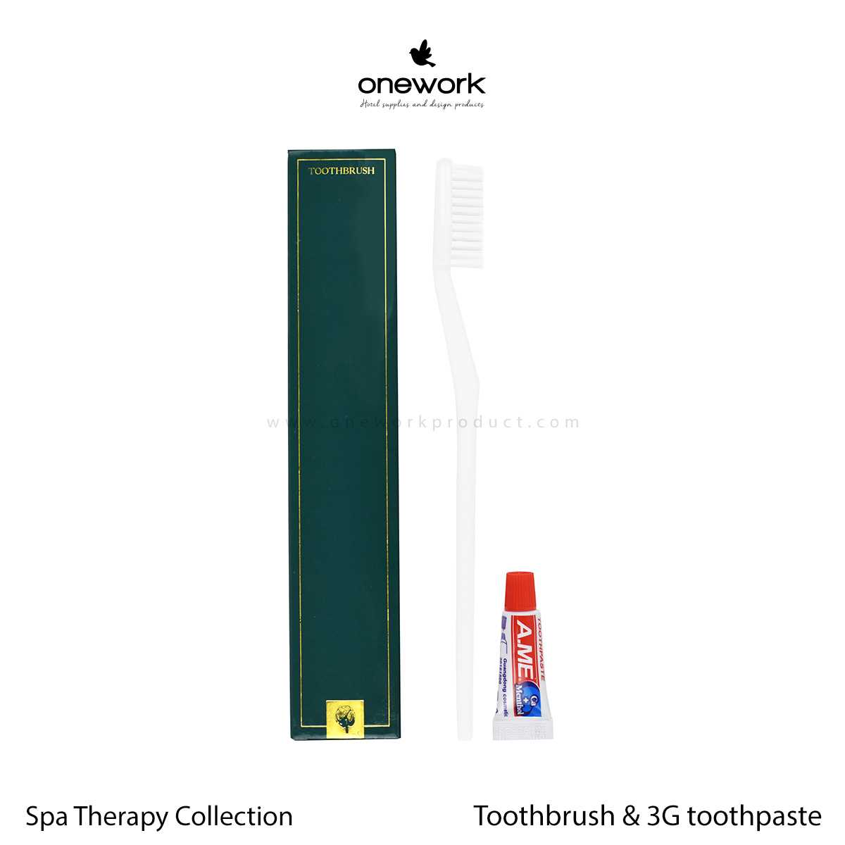 (100pcs.) วันเวิร์ค ชุดแปรง+ยา3 กรัม สปา เธอราปี Onework Toothbrush & 3G Toothpaste Spa Therapy