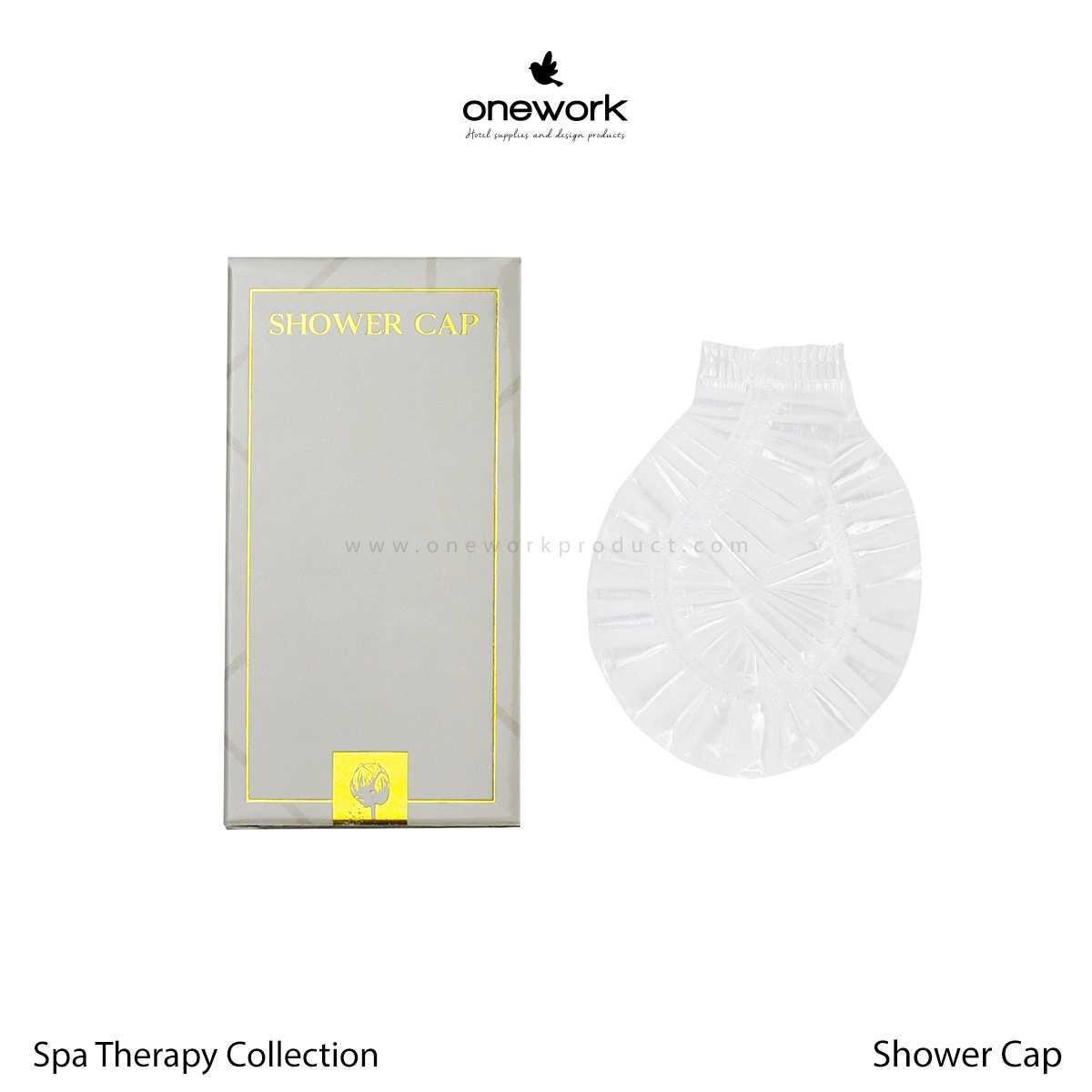 (100pcs.) วันเวิร์ค หมวกอาบน้ำ สปา เธอราปี คอลเลคชั่น Onework Shower Cap Spa Therapy Collection
