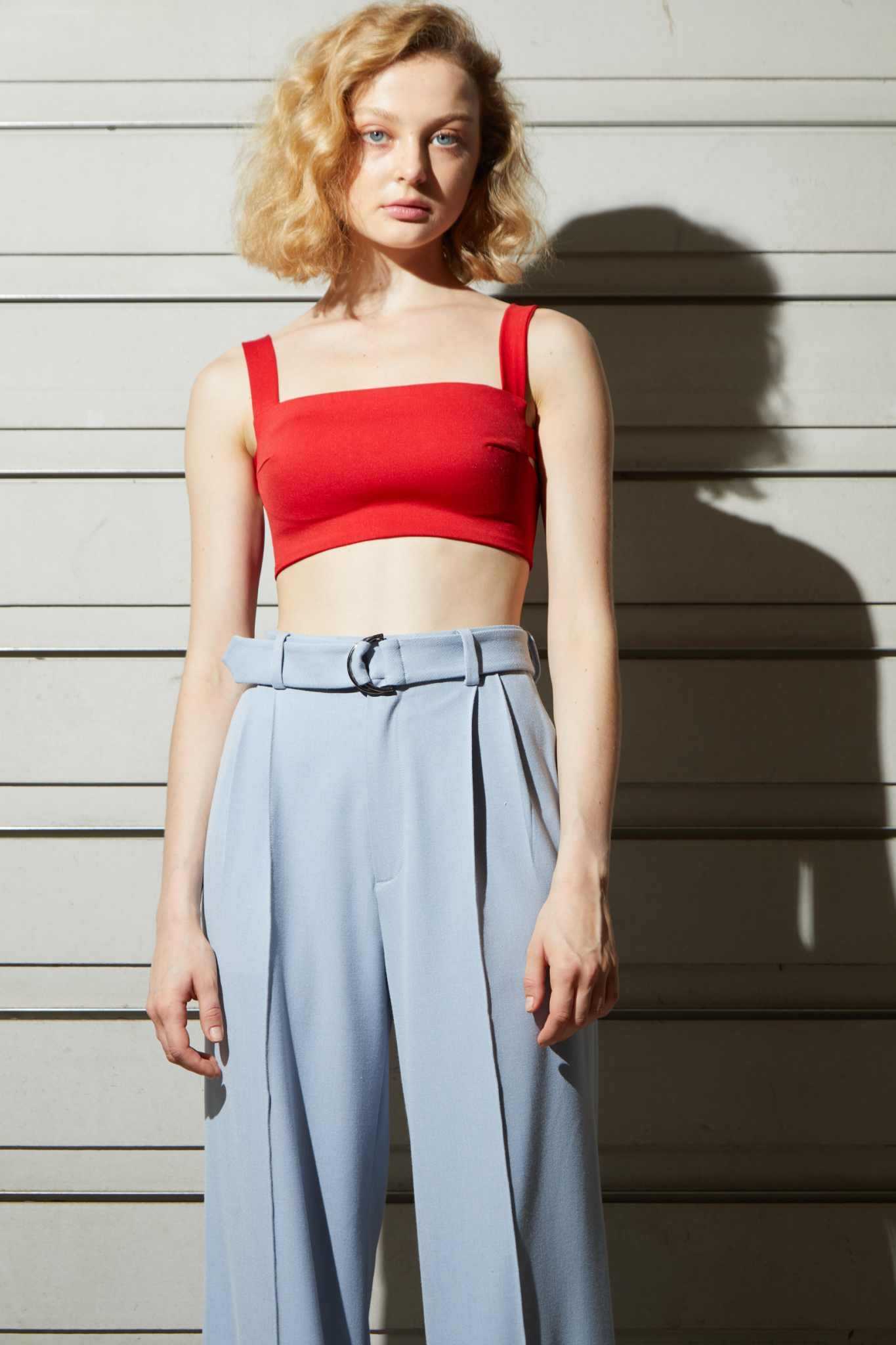 The SRT  X6 Signature Crop Top Bra - Red (TBL63)