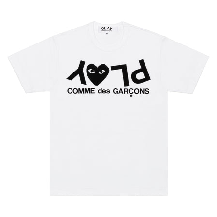 Play Comme Des Garcons -- เสื้อยืด Play Comme ตัวอักษร Play กลับ