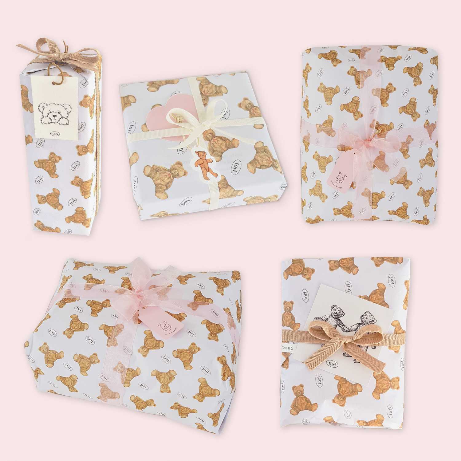 บริการห่อขวัญสำหรับใส่สินค้า รุ่น Tori Wrapping Paper ลายน้อง Little Bears 🧸