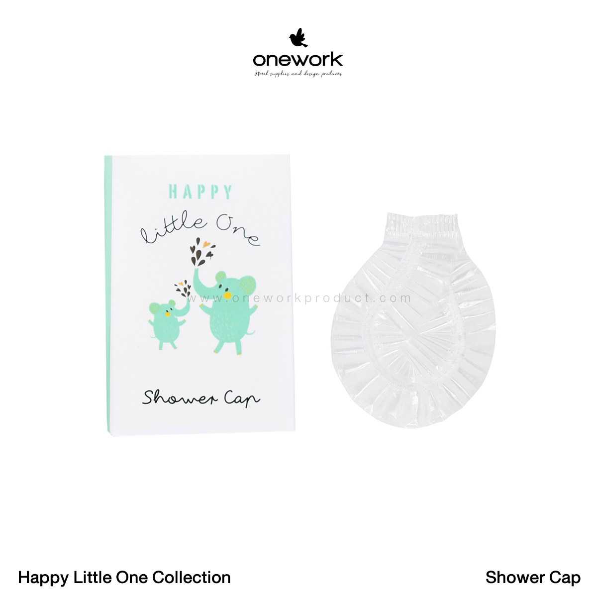 (100pcs.) วันเวิร์ค หมวกอาบน้ำ แฮปปี้ ลิตเติ้ลวัน Onework Shower Cap Happy Little One Collection