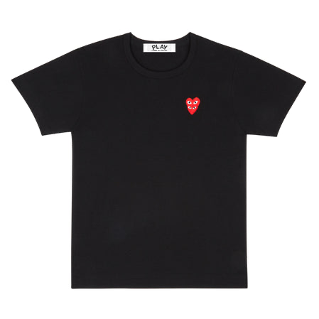 Play Comme Des Garcons -- เสื้อยืด Play Comme พื้นใจซ้อน