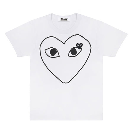 Play Comme Des Garcons -- เสื้อยืด Play Comme หัวใจเส้น