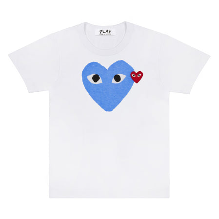 Play Comme Des Garcons -- เสื้อยืด Play Comme หัวใจสีน้ำเงิน, สีเขียว,สีชมพู, สีม่วง