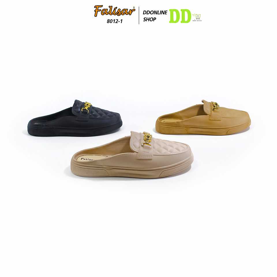 FALISAR รุ่น 8012-1/-3/-4 รองเท้าแฟชั่นผู้หญิงปิดหัวเปิดส้น แฟชั่นเกาหลี ส้นหนา พื้นนิ่มมาก ใส่สบาย
