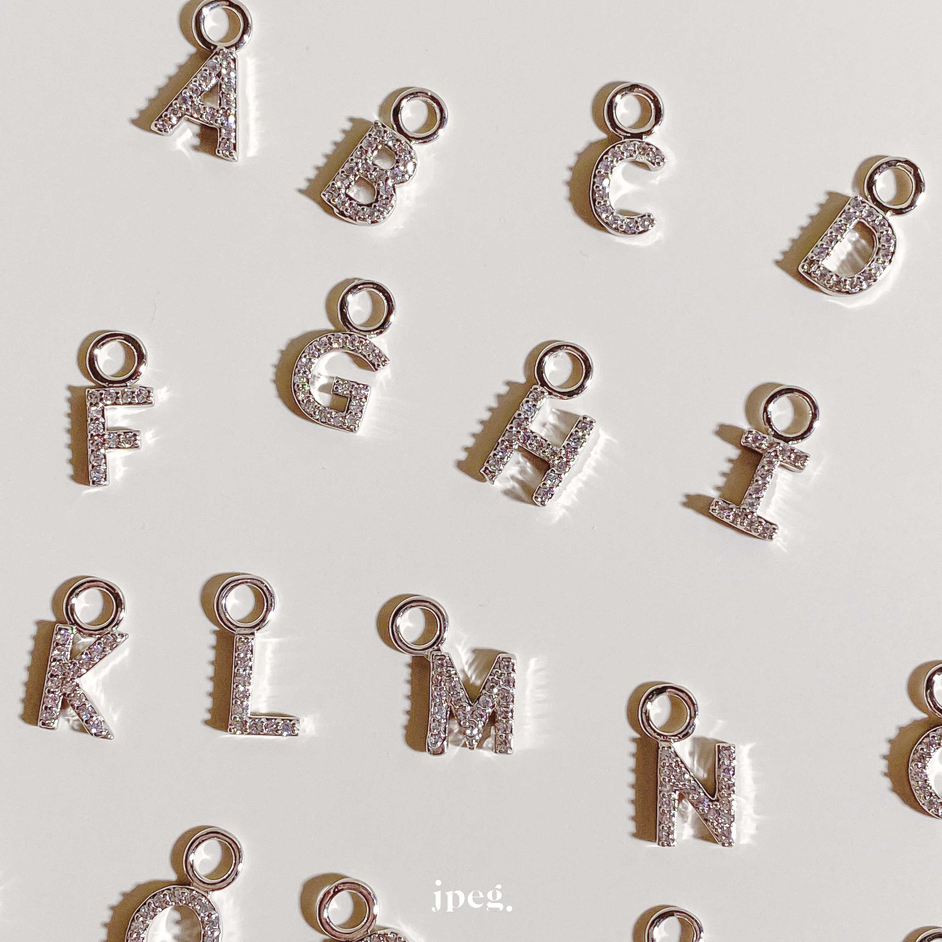 A-M Silver - Alphabet charm (brass)
