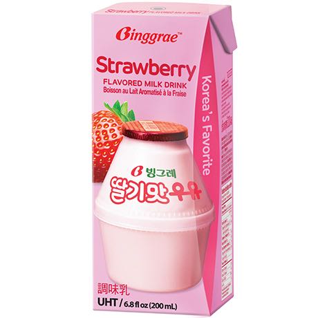 BINGGRAE STRAWBERRY FLAVOR MILK 200 ML