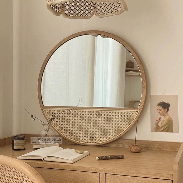 Round weave mirror (Pre-order)