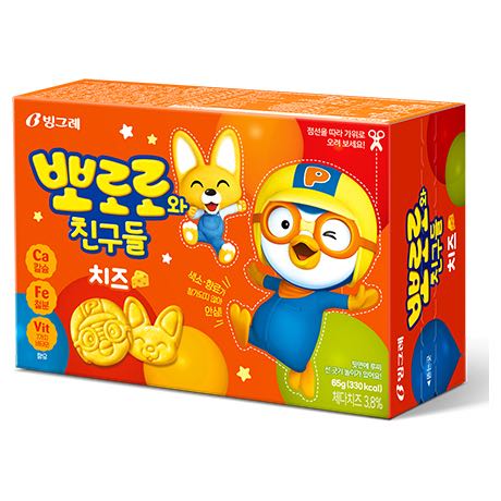 BINGGRAE PORORO CHEESE BISCUIT 65g