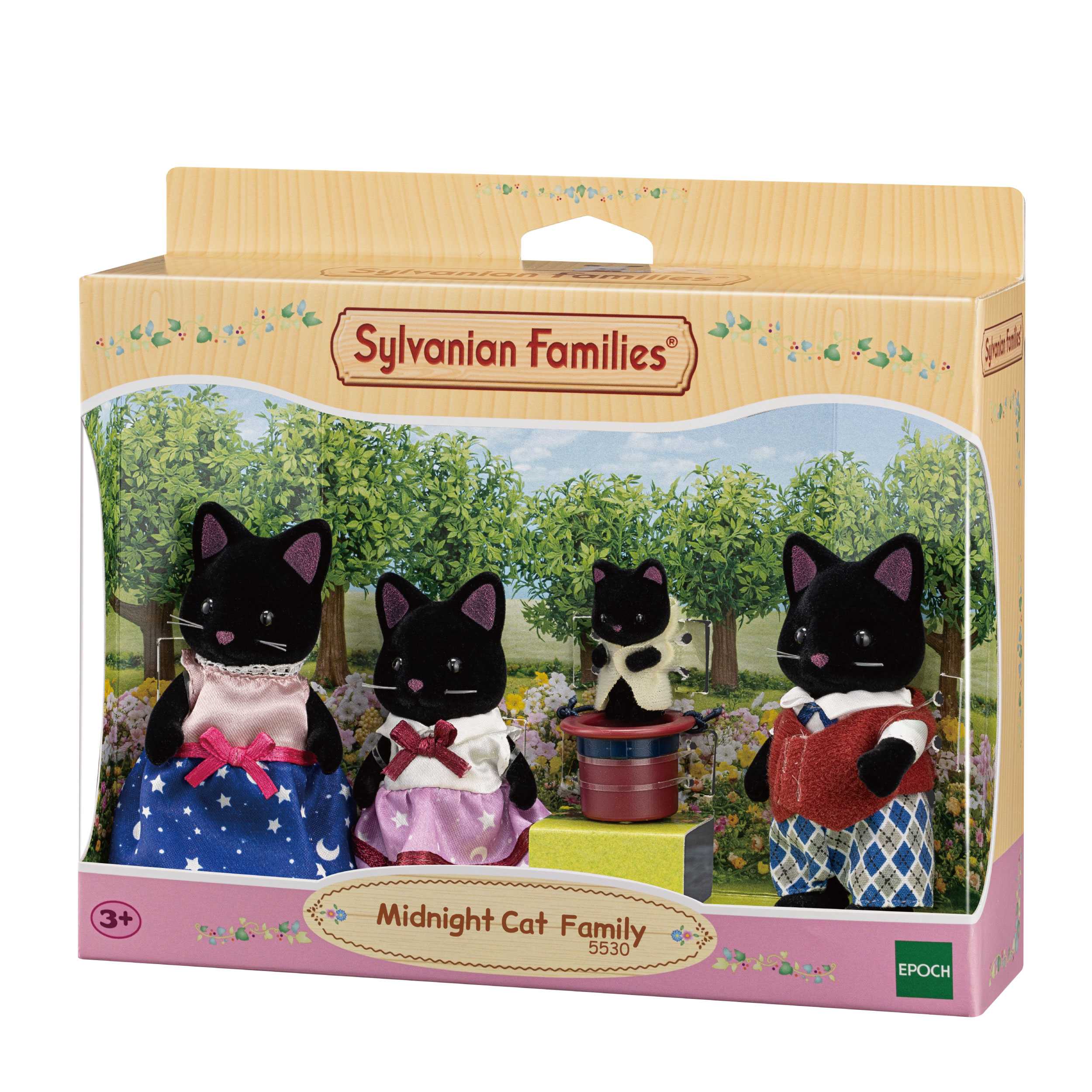 Sylvanian Families Midnight Cat Family / ซิลวาเนียน แฟมิลี่ ครอบครัวมิดไนท์แคท