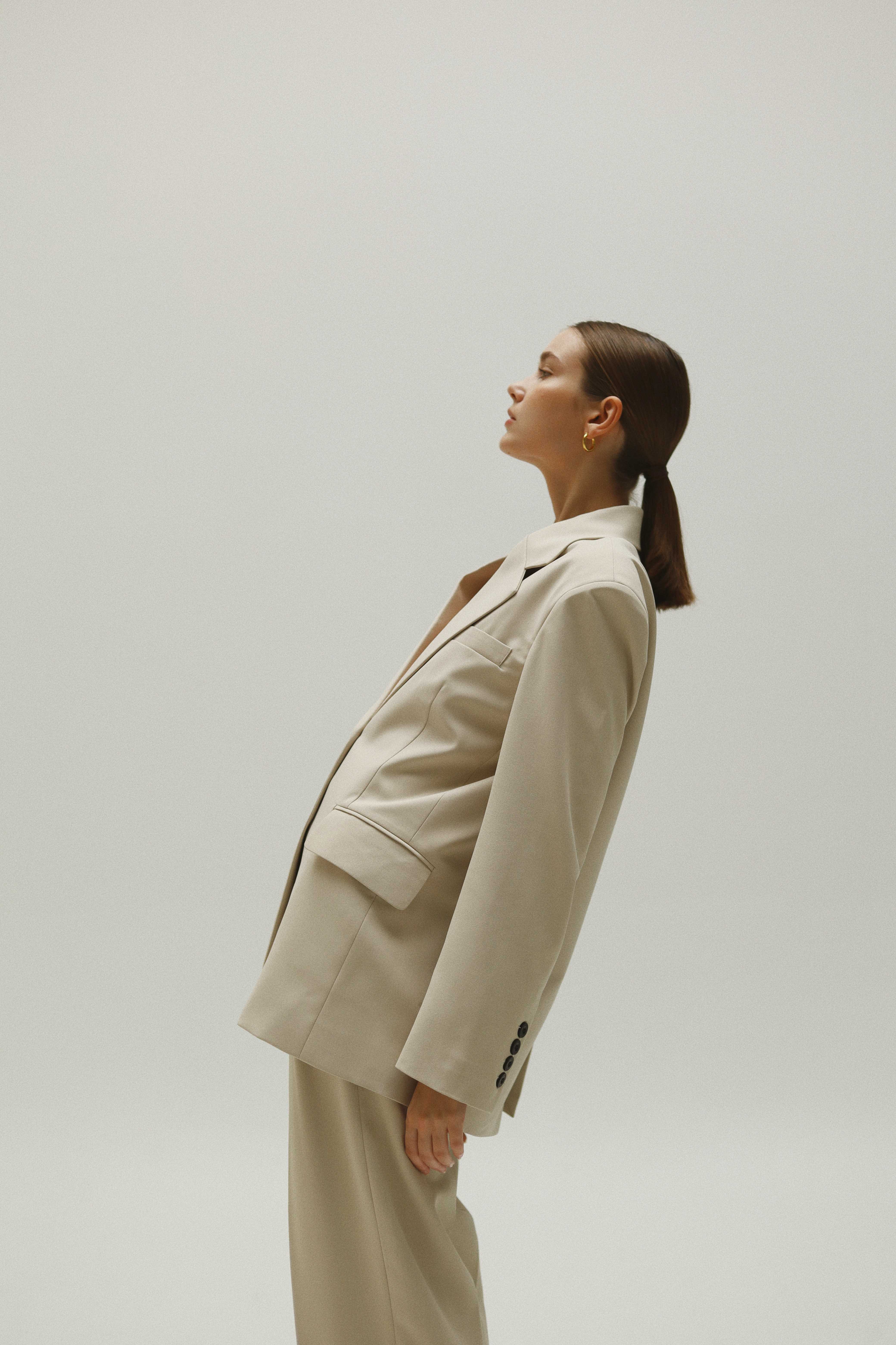 S01 OSAKA STRAP BLAZER (Beige)