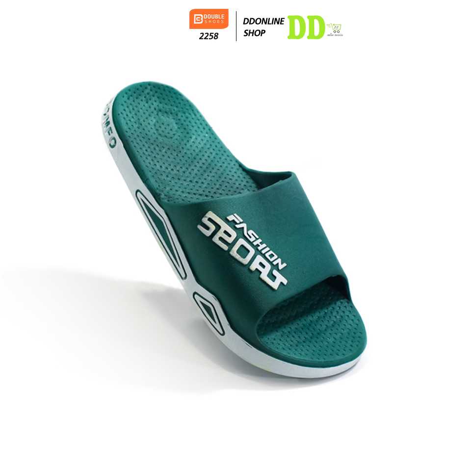 DOUBLE รุ่น 2258 รองเท้าแตะสวมผู้ชาย รองเท้าผู้หญิง พื้นนุ่ม รุ่นใหม่ สวมใส่สบาย