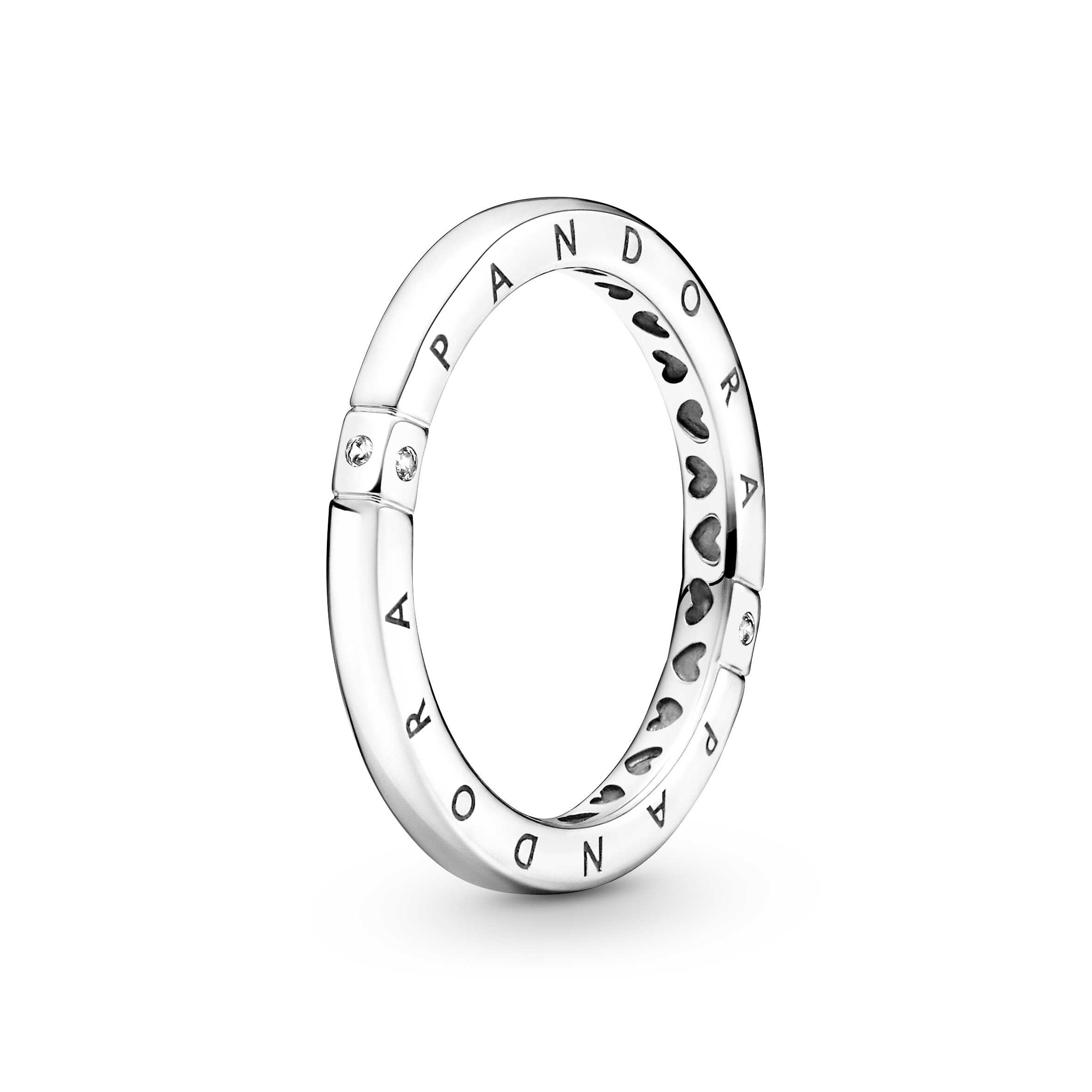 LOGO & Hearts Silver Ring