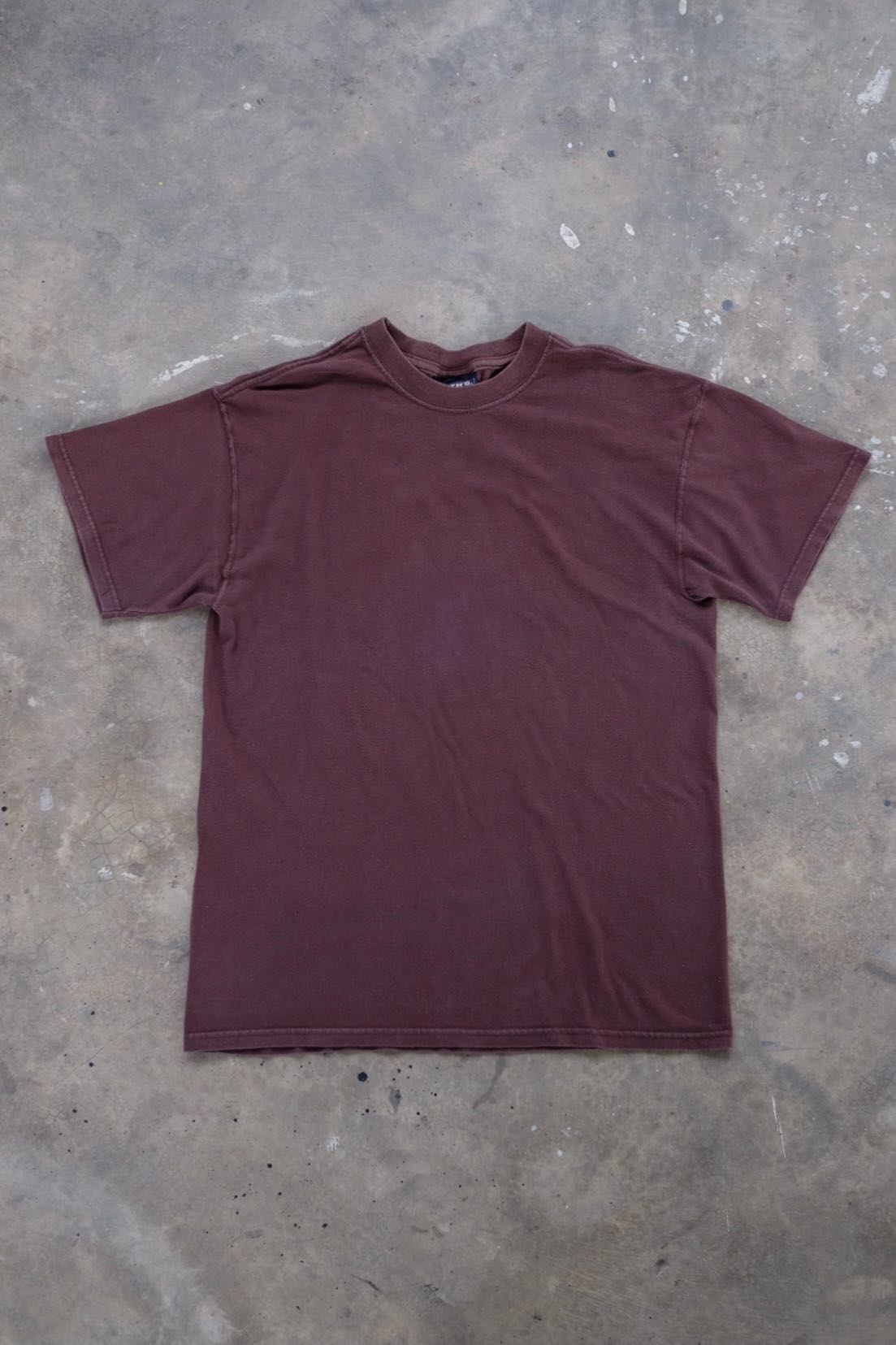 SMITH WORK WARE MOCHA BLANK TEE - 1990S