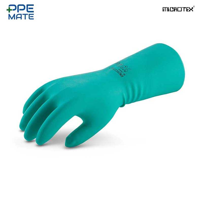 MICROTEX HI-CHEM ถุงมือไนไตรสีเขียว (1 คู่)