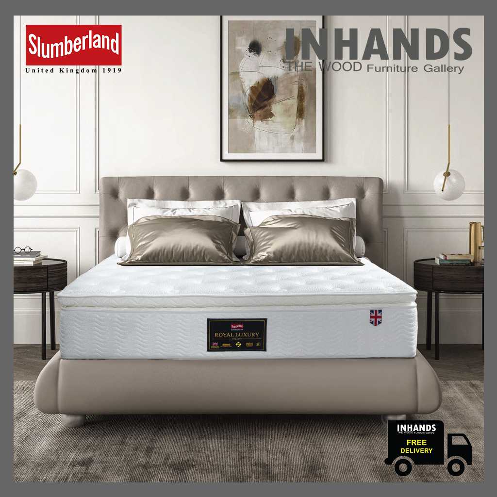 ที่นอน Slumberland รุ่น Royal Luxury 5 ฟุต (ระบบ Pocket Spring1500) ผ้าหุ้มที่นอนขนแกะ