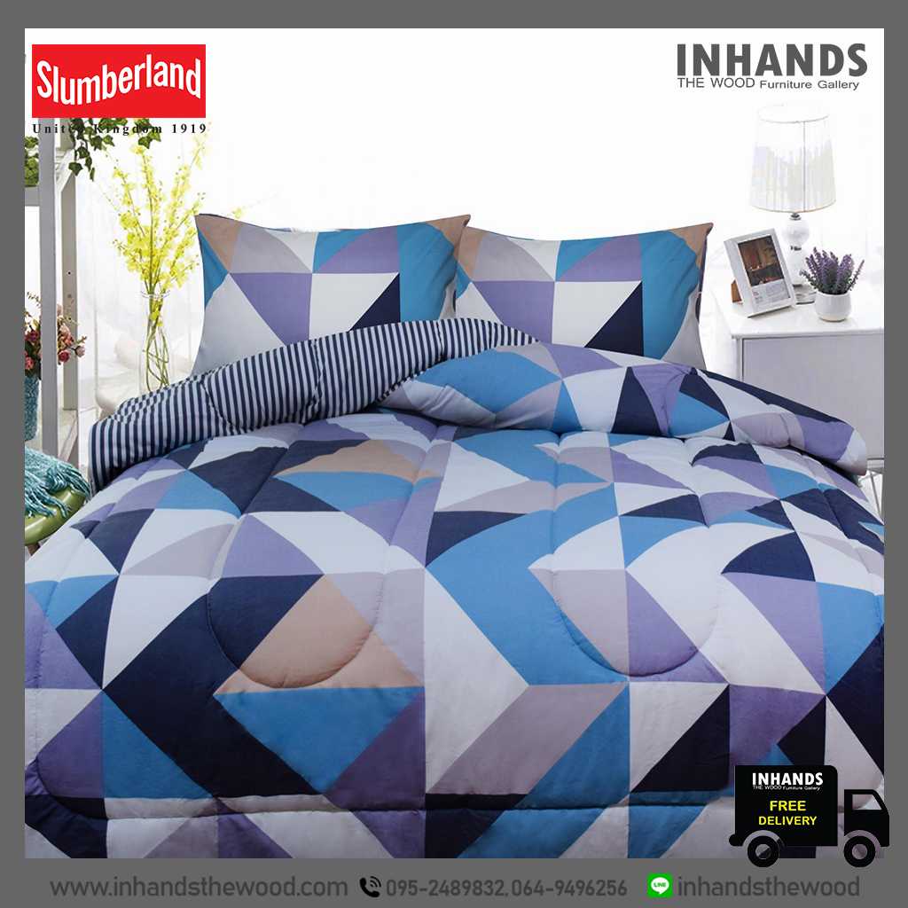 ชุดผ้าปูที่นอน Slumberland ลาย Spectrum เส้นใย Microbrushed Linen ทอ 355 เส้นด้าย