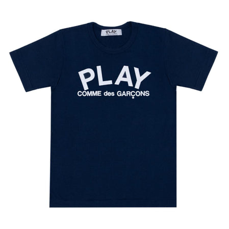 Play Comme Des Garcons -- เสื้อยืด Play Comme พื้นกรมอักษร Play