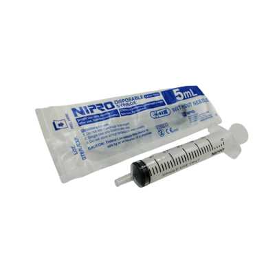 Nipro นิโปร ไซริงค์พลาสติกกระบอกฉีดยาไม่มีเข็ม 5ml