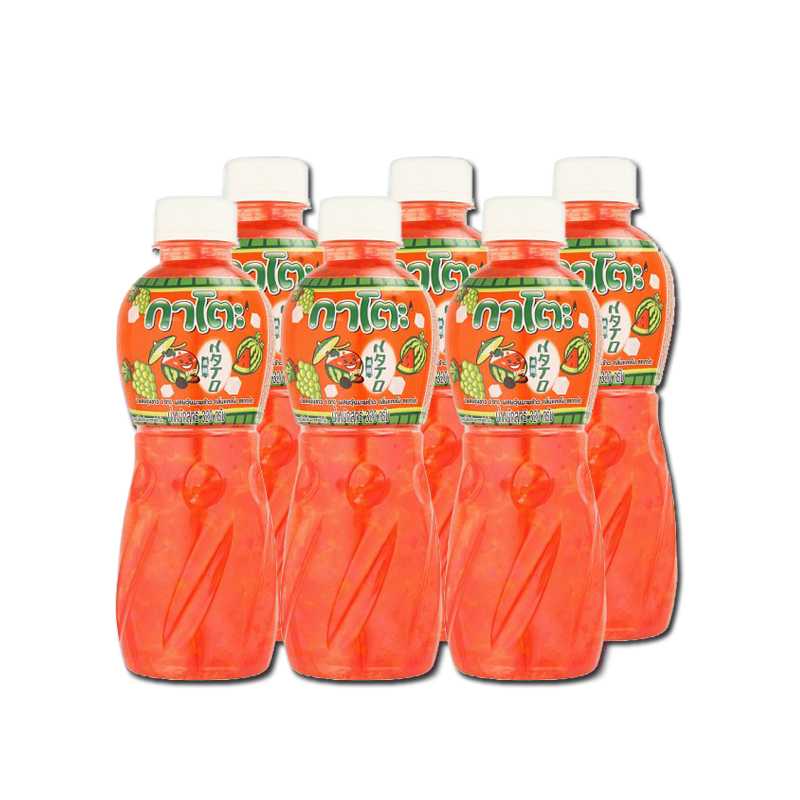 กาโตะ น้ำแตงโมผสมวุ้นมะพร้าว 280กรัมx6ขวด 8850624756362 (07)