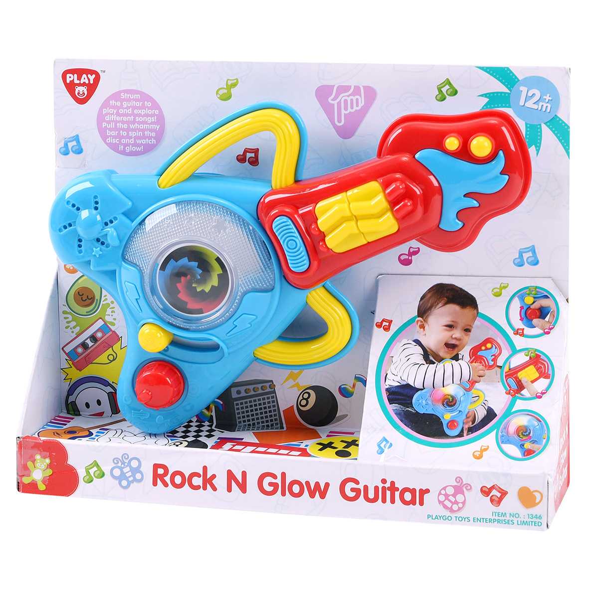 Playgo ของเล่นพัฒนาการ กีต้าร์ร็อค มีเสียง มีไฟ(PG-1346)
