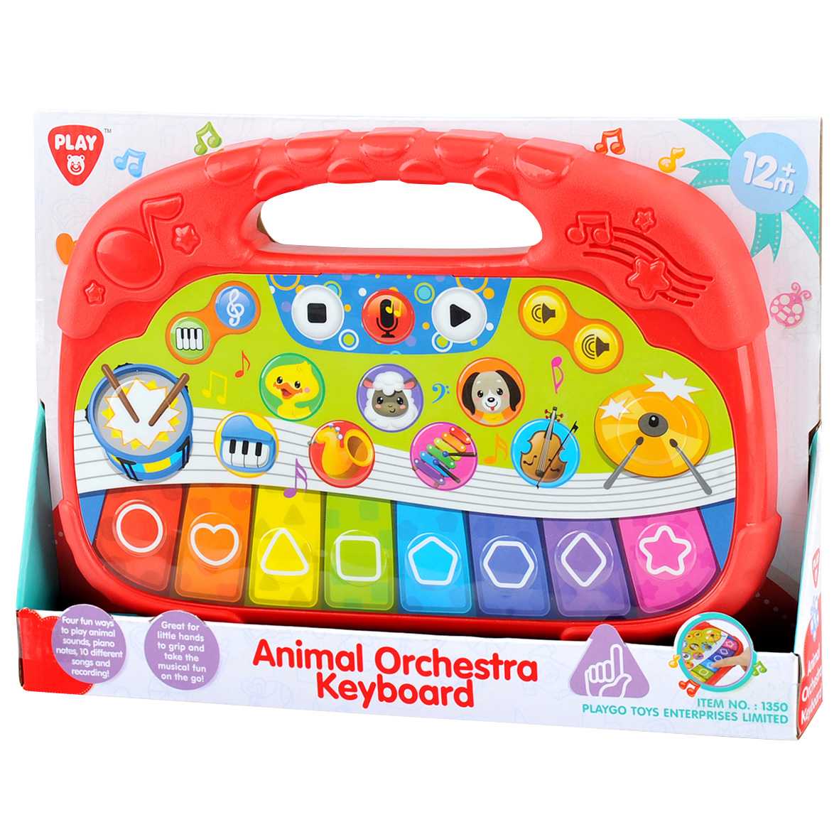 Playgo ของเล่นพัฒนาการ คีย์บอร์ดสัตว์น้อยเสียงเพลง(PG-1350)