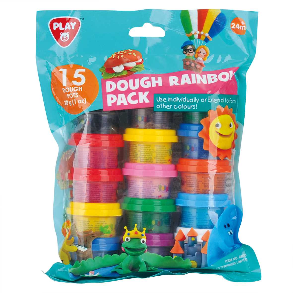 Playgo ของเล่นพัฒนาการ ชุดโดว์หลากสี (15 X 1 ออนซ์)(PG-8900)
