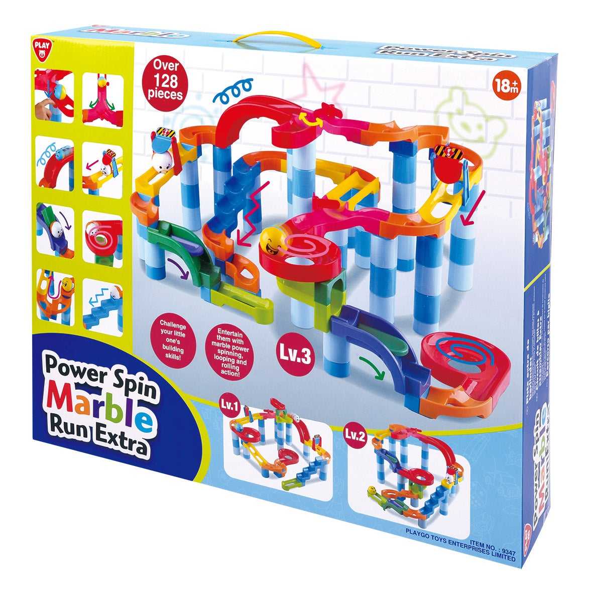 Playgo ของเล่นพัฒนาการ ตัวต่อมาร์เบิ้ล พาวเวอร์สปิน ซุปเปอร์(PG-9347)