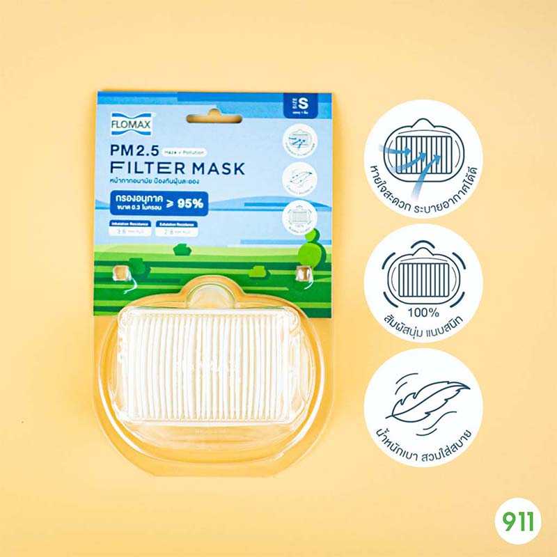 โฟลแมกซ์ หน้ากากอนามัย ป้องกันฝุ่นละออง | Flomax PM 2.5 Filter Mask