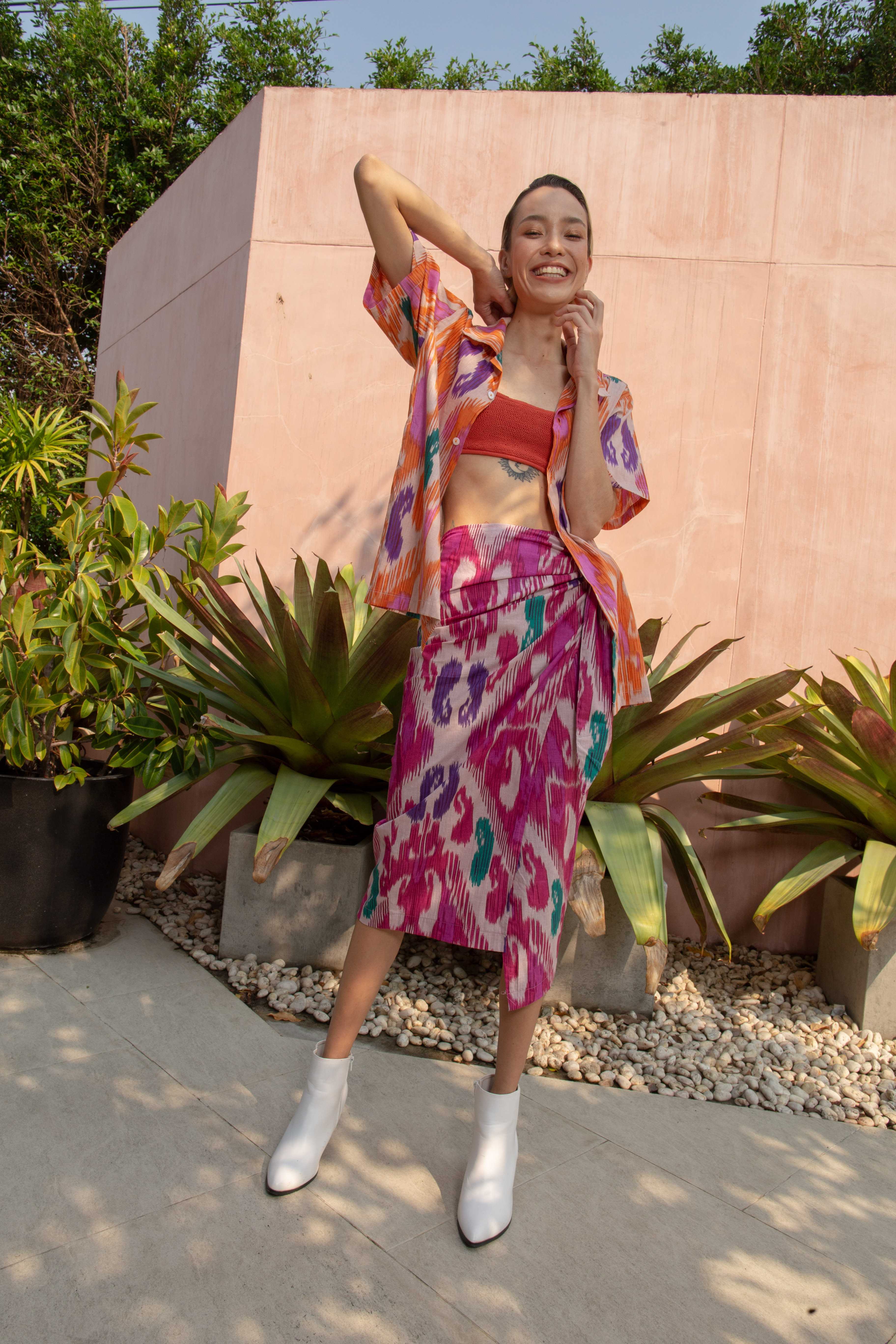Ikat Wrap Skirt