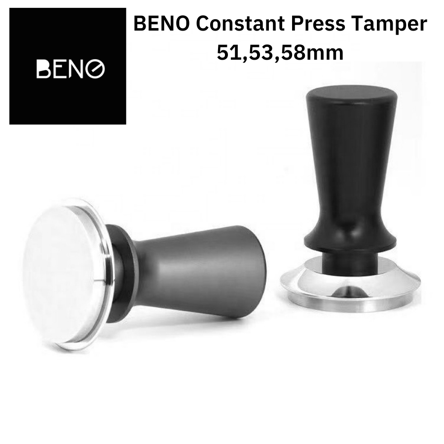 BENO Constant Press Tamper เเทมเปอร์ ที่กดกาแฟ แบบสปริง ขนาด 51 53 และ 58 มิล หน้าเรียบ