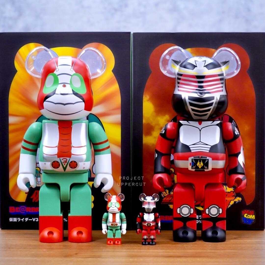 BE@RBRICK 400%+100% KAMEN RIDER - V3 & Ryuki [New]