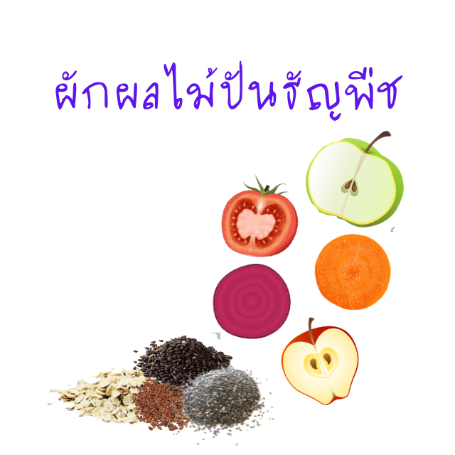 ผักผลไม้รวมธัญพืชปั่น