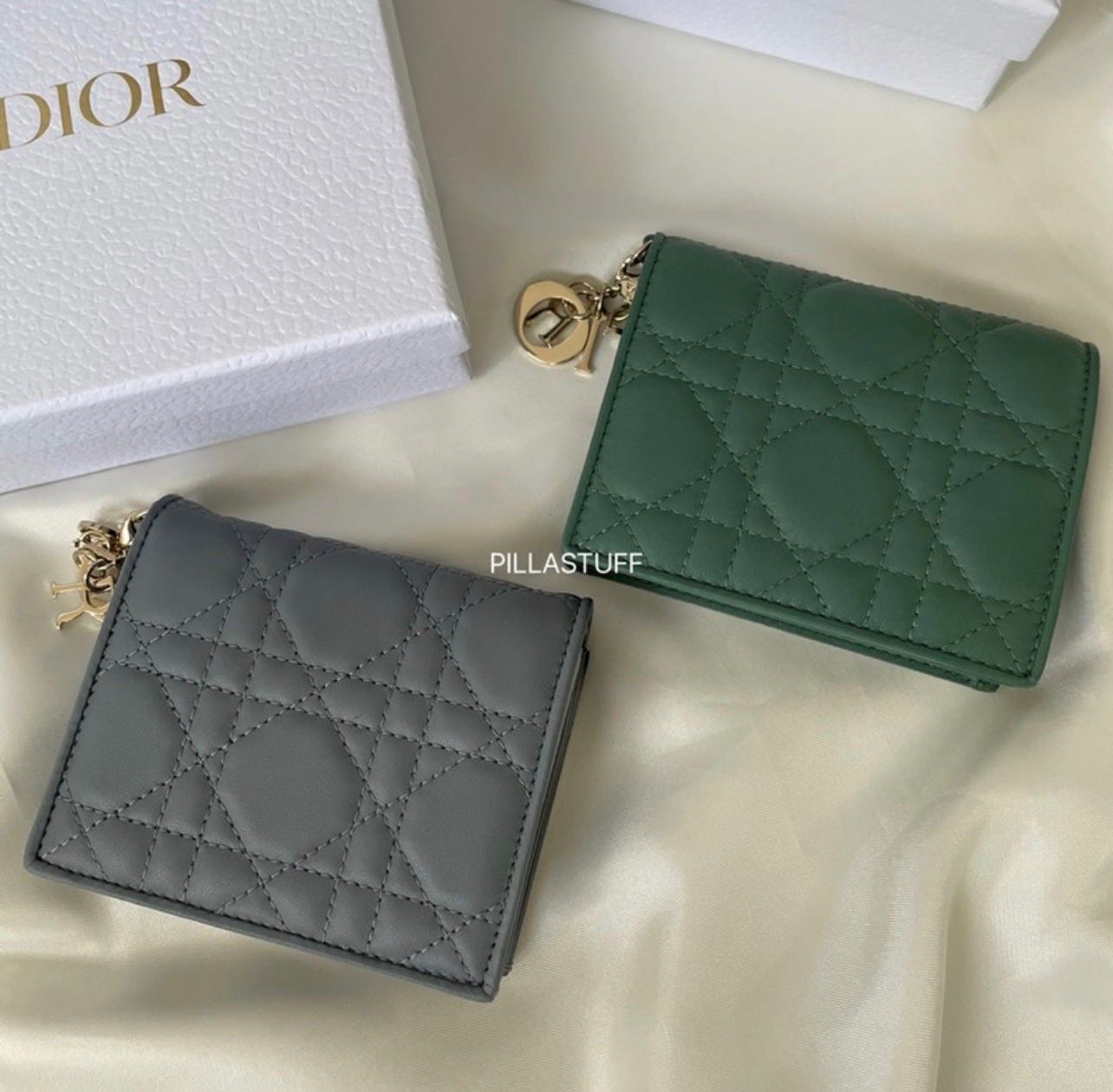 แท้100%🔥 Dior mini lady dior wallet