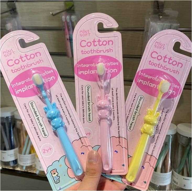 แปรงสีฟันขนนุ่ม Cotton toothbrush.กระต่าย