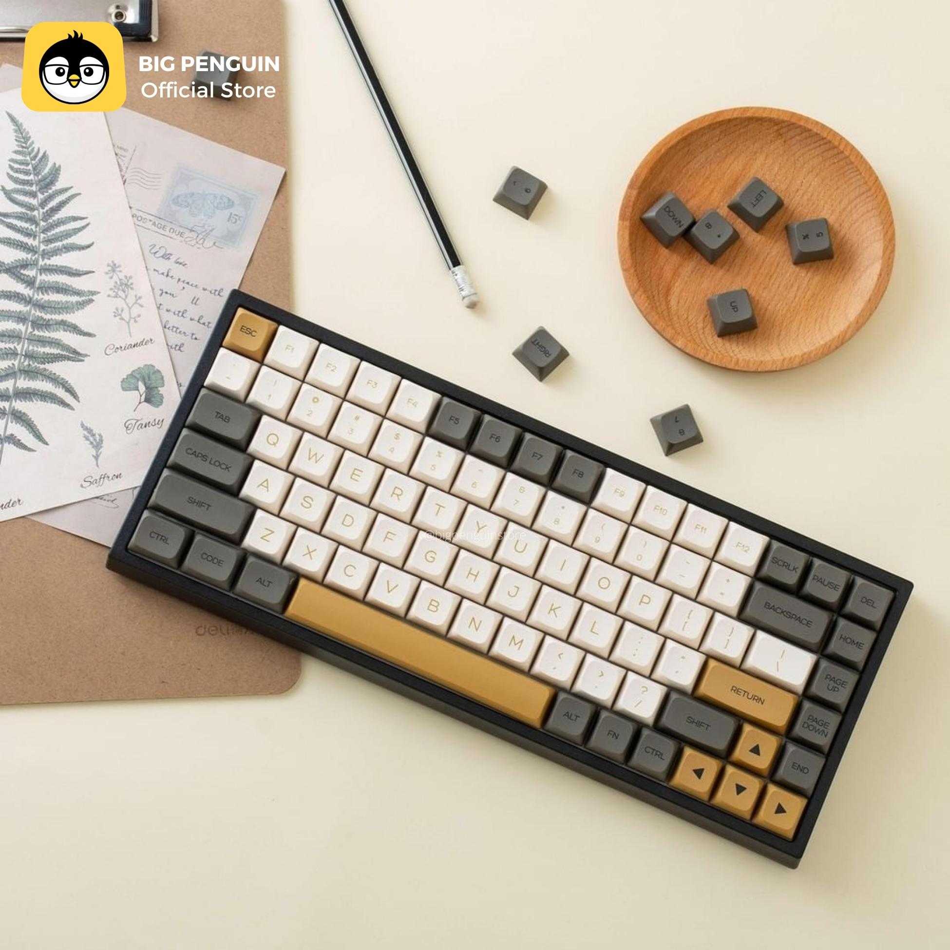 Keycap Caramel คีย์แคป คาราเมล 124 ปุ่ม รองรับ Full Keyboard Layout