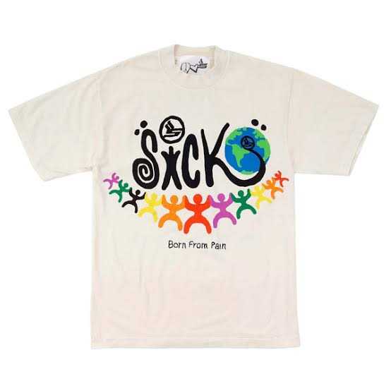 Sickö Born From Pain World Tee Egg Shell