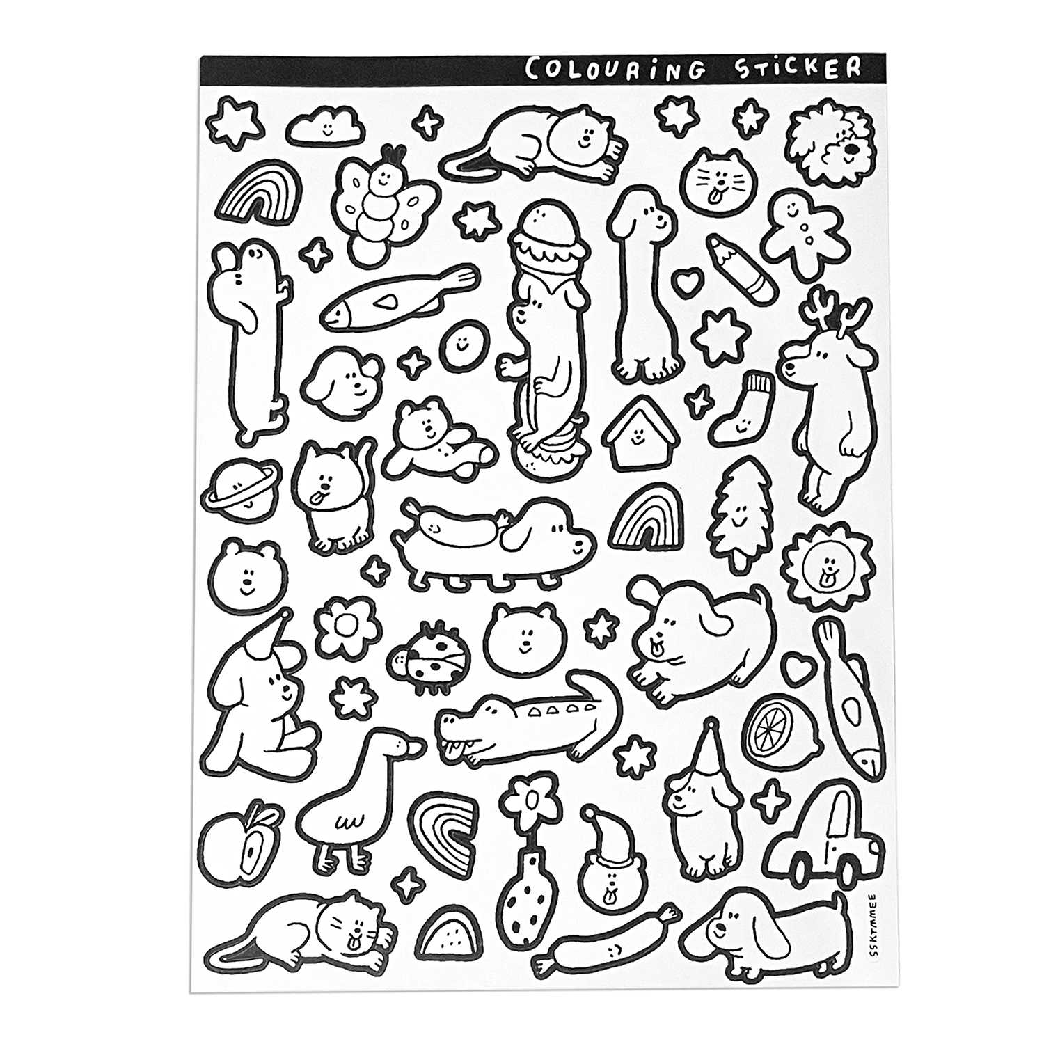 sticker - colouring sticker