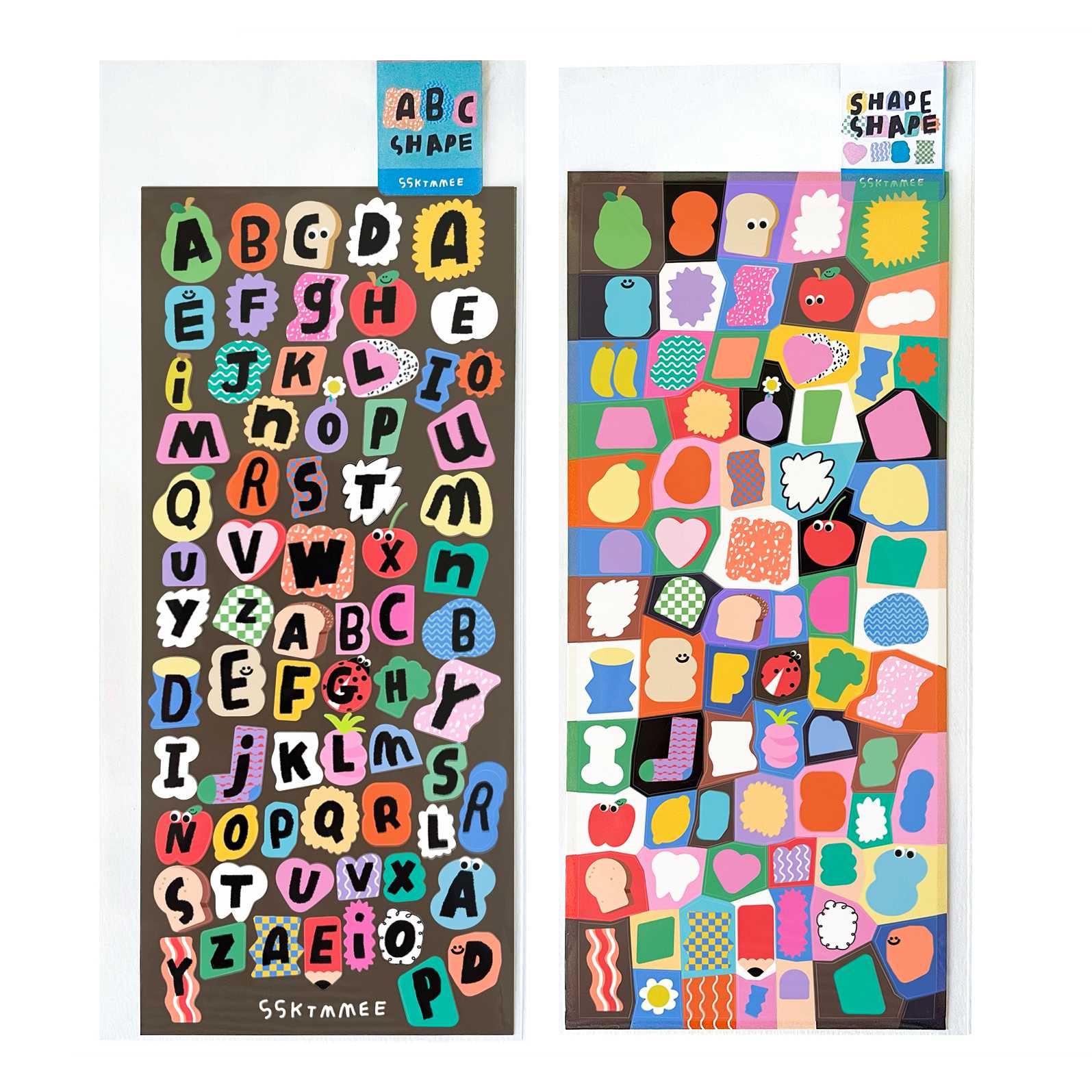 regular sticker - alphabet shape