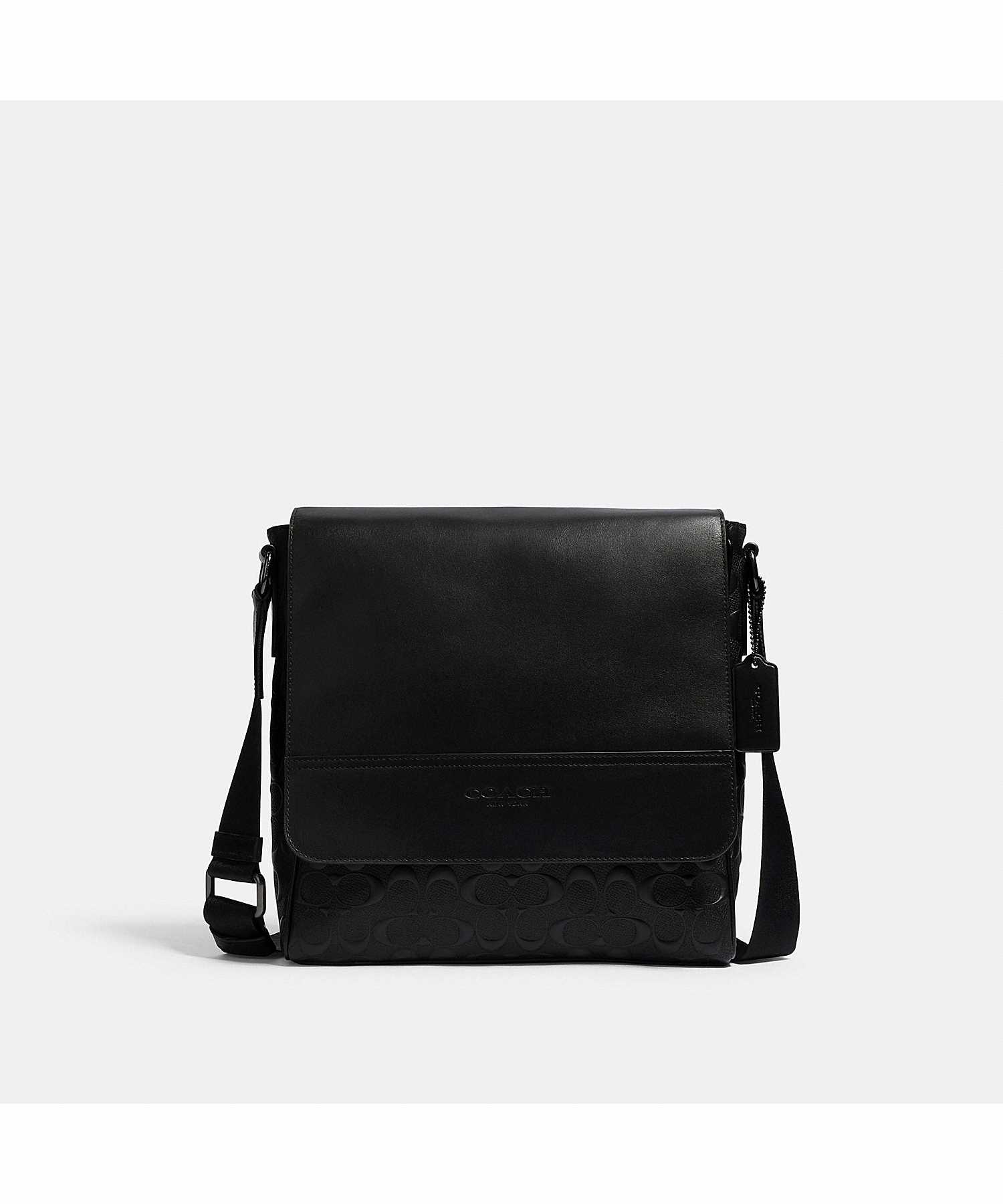 COACH HOUSTON MAP BAG IN SIGNATURE LEATHER 4006  QB/BK