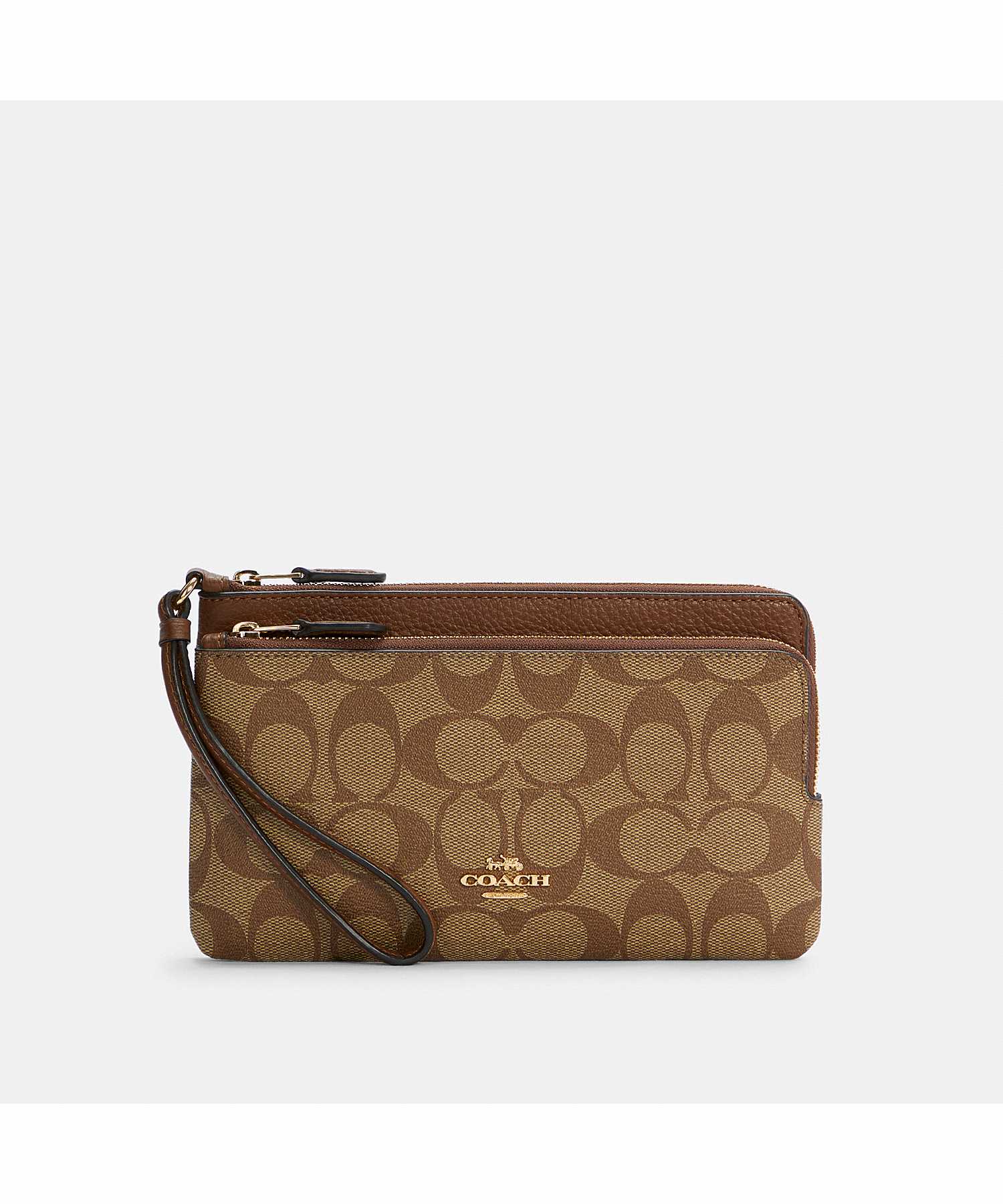 COACH DOUBLE ZIP WALLET IN SIGNATURE CANVAS C5576 IME74
