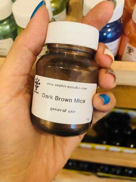 สีไมก้า Dark Brown Mica Cosmetic เกรดเครื่องสำอาง สำหรับผสมทำสบู่ ทำลิป ทำเรซิ่น ทำเทียน