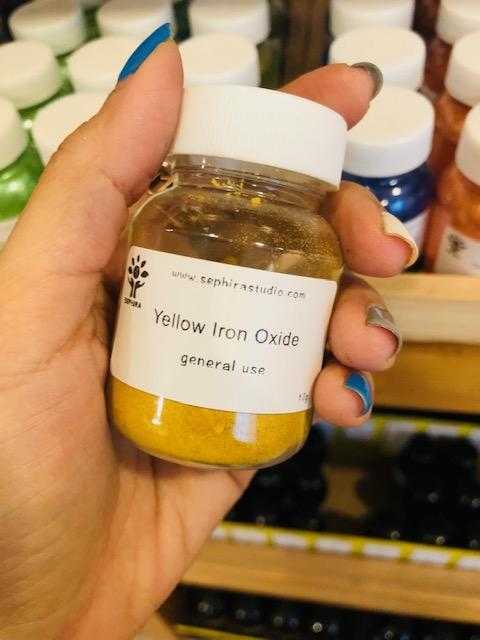 สีเหลืองเข้ม Yellow Iron Oxide Cosmetic เกรดเครื่องสำอาง สำหรับผสมทำสบู่ ทำลิป ทำเรซิ่น ทำเทียน