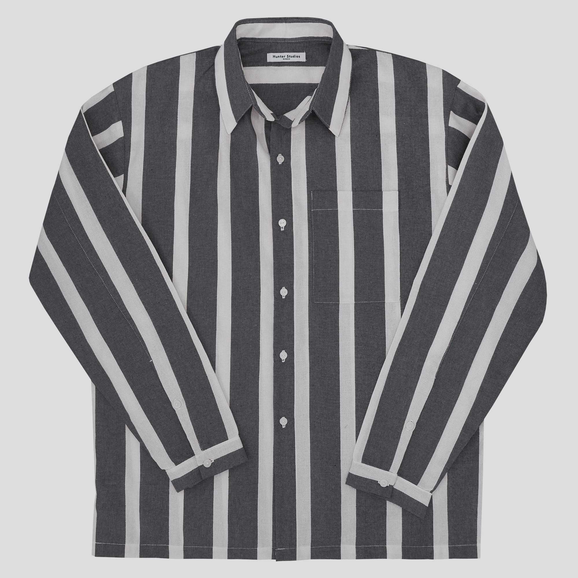 Hunter Studios - Fainly Long Sleeve Shirts Line Grey